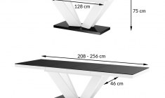 VIVA 2 table (high gloss/super matt) 160-256 cm